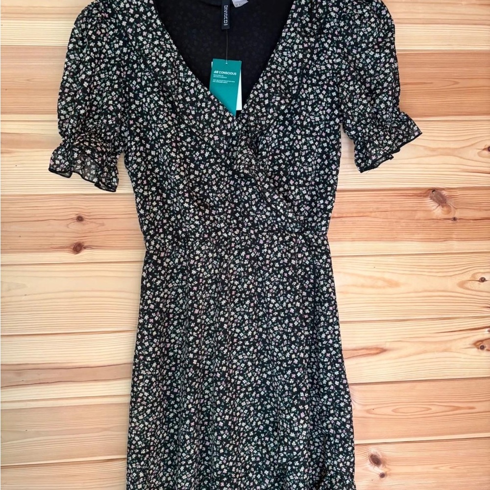 Floral Black Dress
